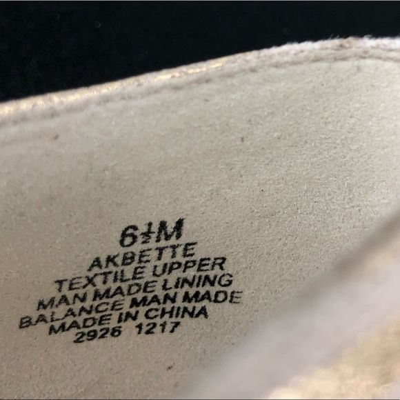 Anne Klein Bette Gold Cream Stripe Twist Bow Flats size 6.5 - Picture 10 of 10